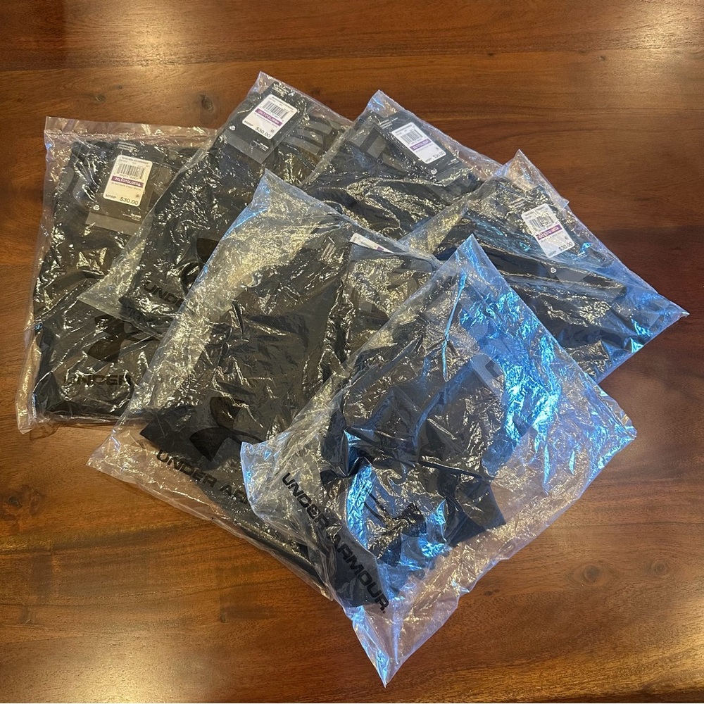 Under Armour Black Boxer Briefs- lot of 6 -2XLT